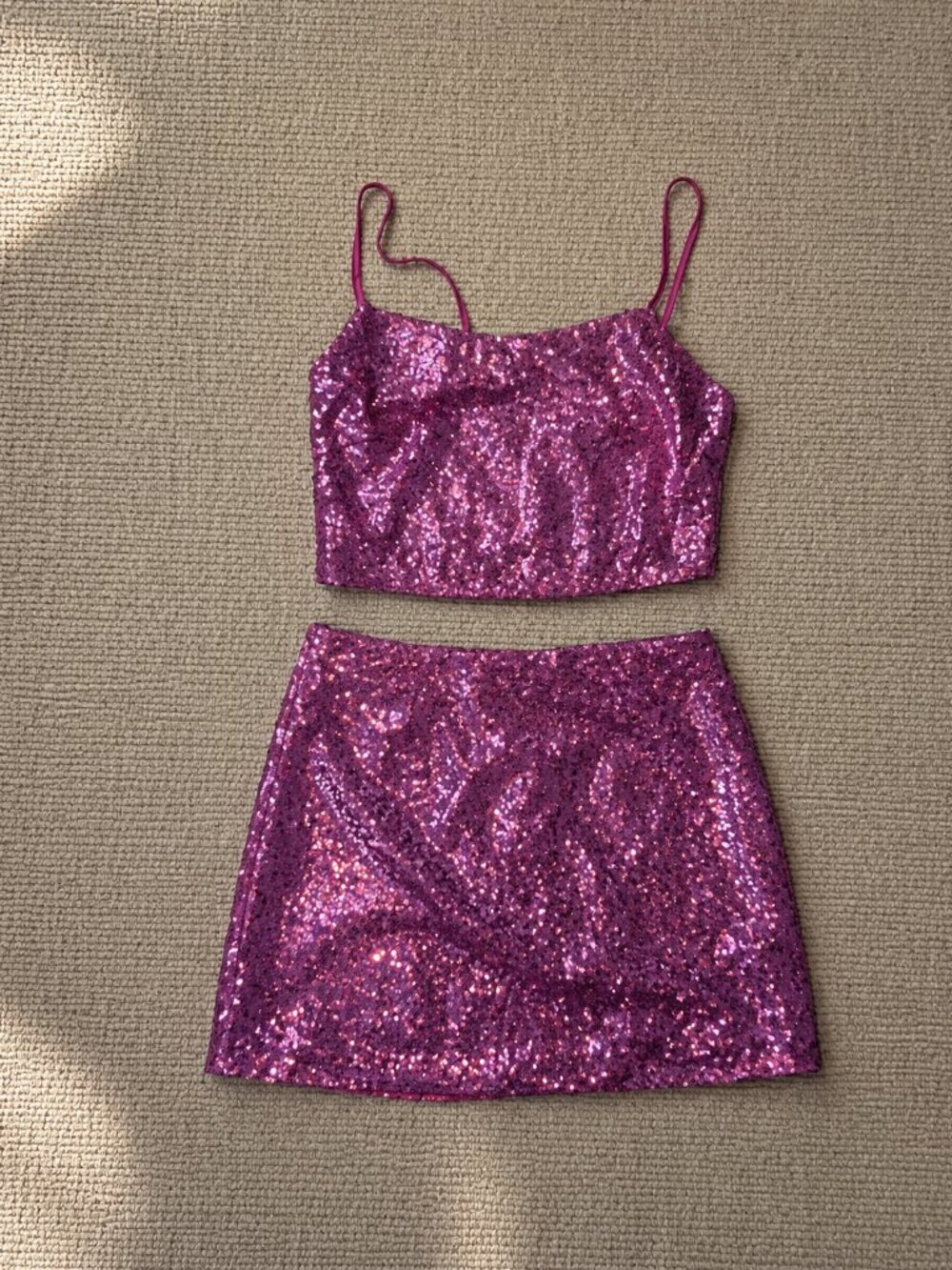 Hot Pink Sequin Set